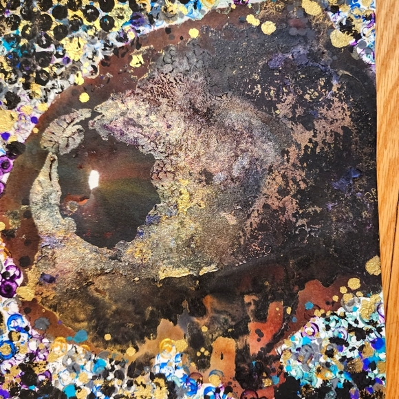 HANDCRAFTED Abstract Painting HANDPAINTED Artwork HANDMADE Wall Art Decor - Picture 6 of 17